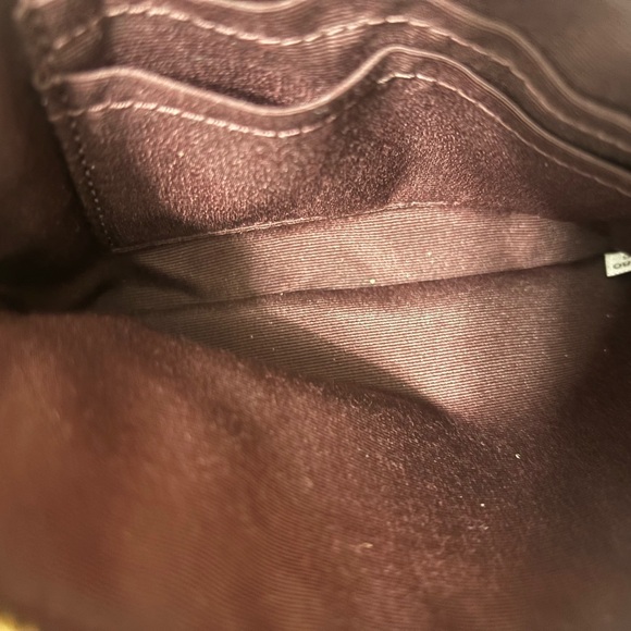 Coach Metallic Corner Zip Wristlet with Gold Logo - Picture 7 of 7